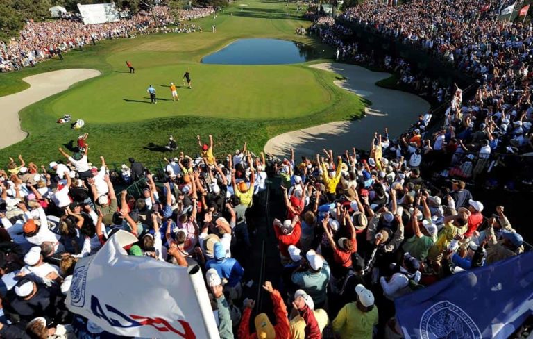 Crowd at a golf tournament